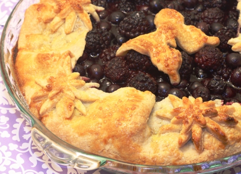 Black and Blue Berry Butterfly Pie